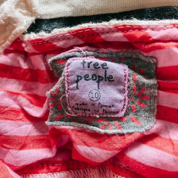 Vintage Free People Tank Top Pink and Cream - Picture 3 of 5